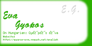 eva gyopos business card